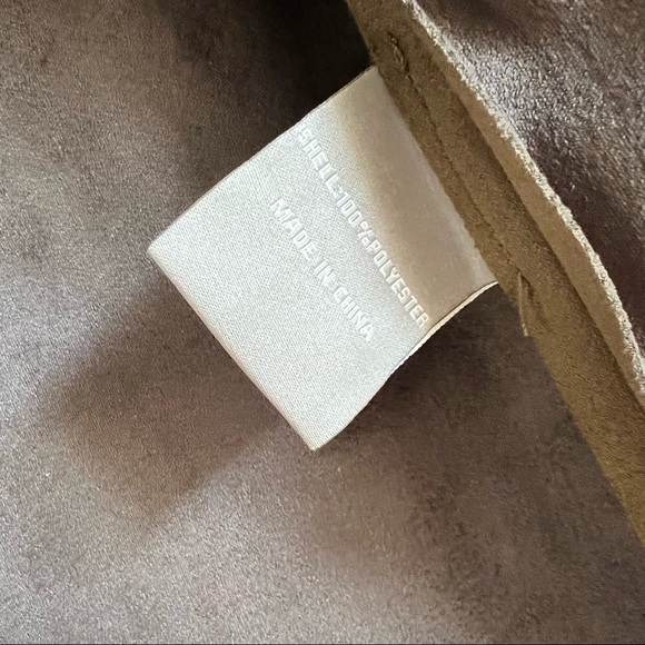 Bagatelle Faux Suede Drape Front Jacket Olive Green - Picture 5 of 7